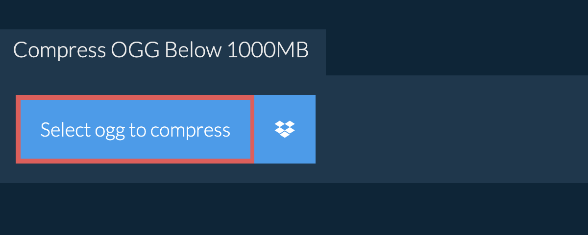Compress ogg Below 1000MB