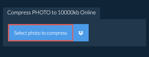 Compress photo to 10000kb Online