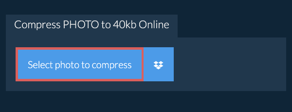 Compress photo to 40kb Online