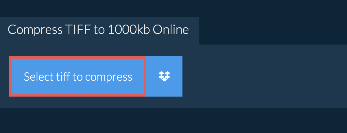 Compress tiff to 1000kb Online