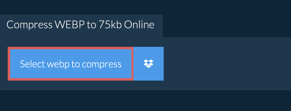 Compress webp to 75kb Online