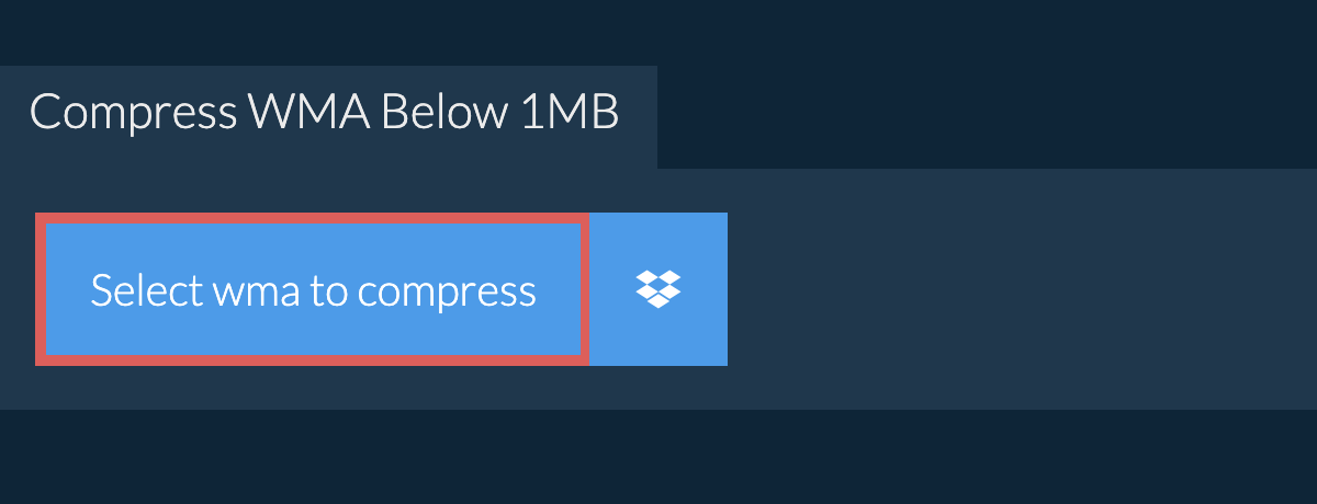 Compress wma Below 1MB