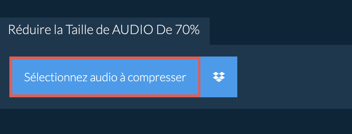 Réduire la Taille de audio De 70%