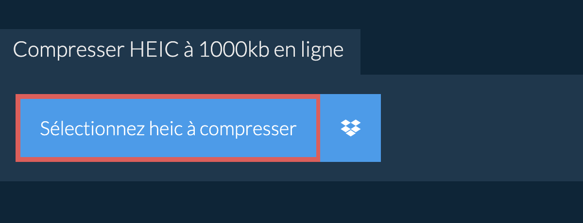 Compresser heic à 1000kb en ligne