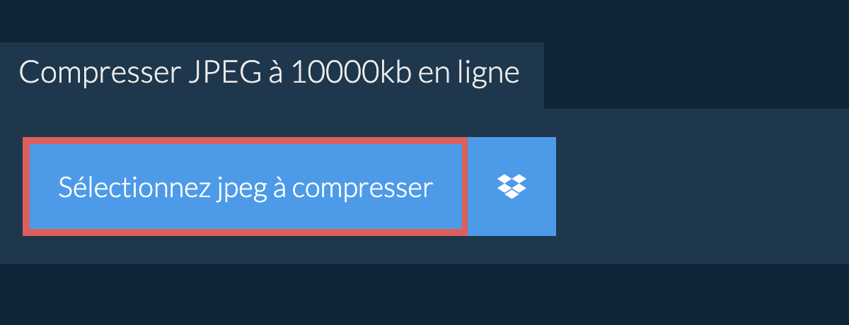 Compresser jpeg à 10000kb en ligne