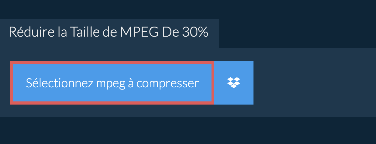 Réduire la Taille de mpeg De 30%