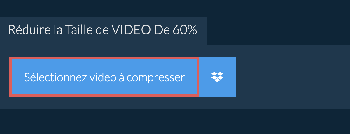 Réduire la Taille de video De 60%