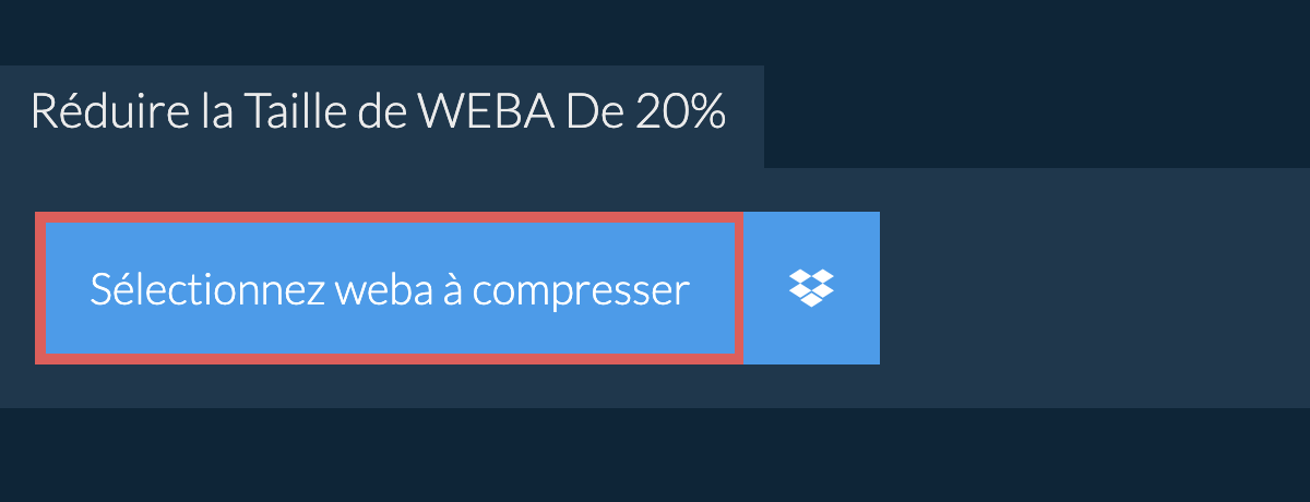 Réduire la Taille de weba De 20%