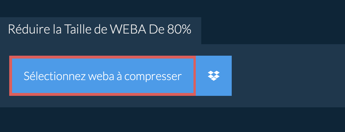 Réduire la Taille de weba De 80%