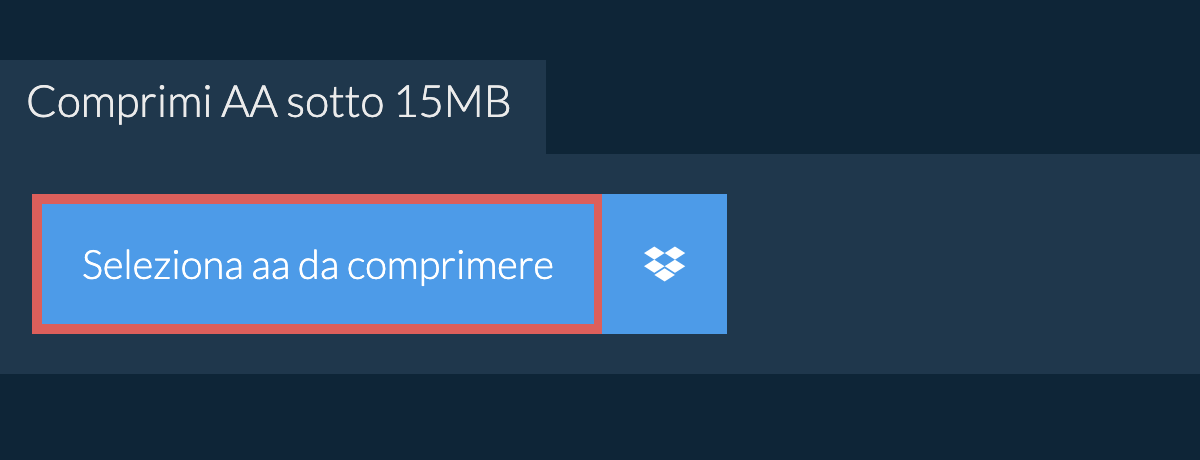 Comprimi aa sotto 15MB