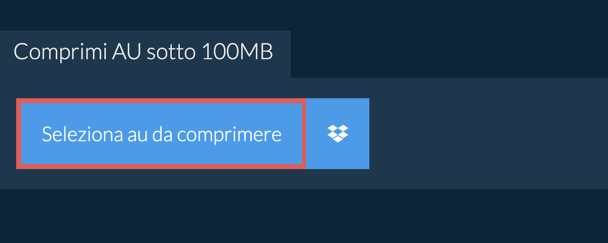 Comprimi au sotto 100MB