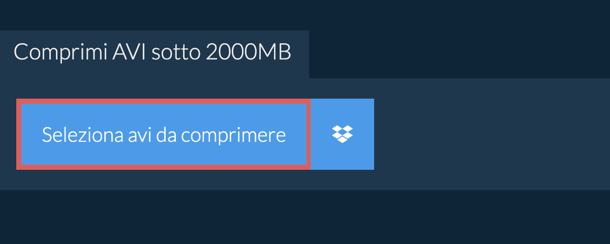Comprimi avi sotto 2000MB