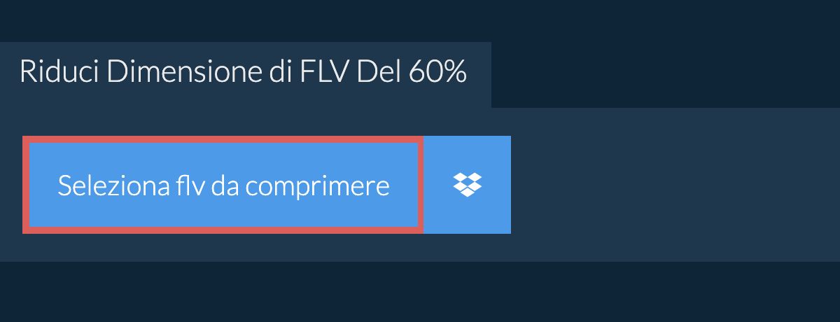 Riduci Dimensione di flv Del 60%