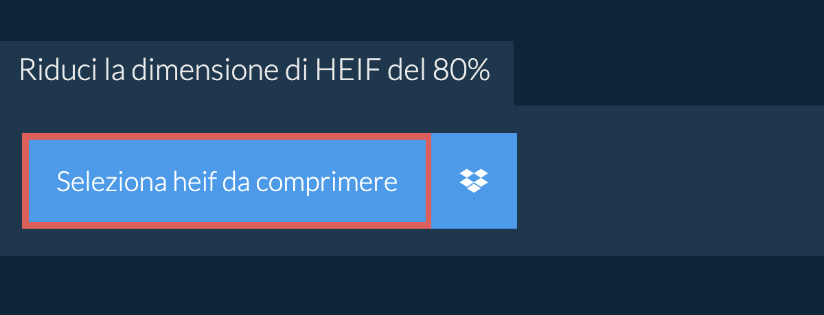 Riduci la dimensione di heif del 80%