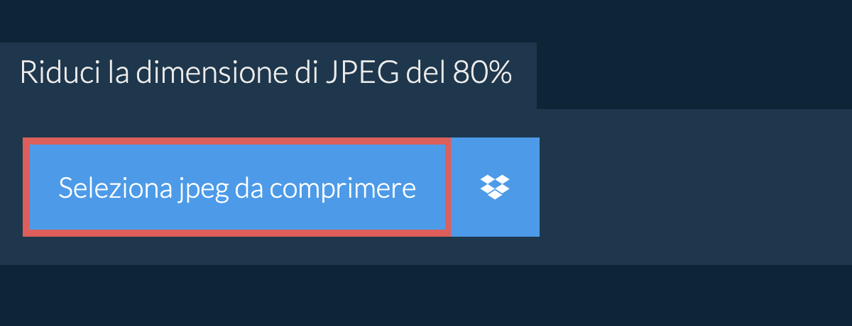 Riduci la dimensione di jpeg del 80%