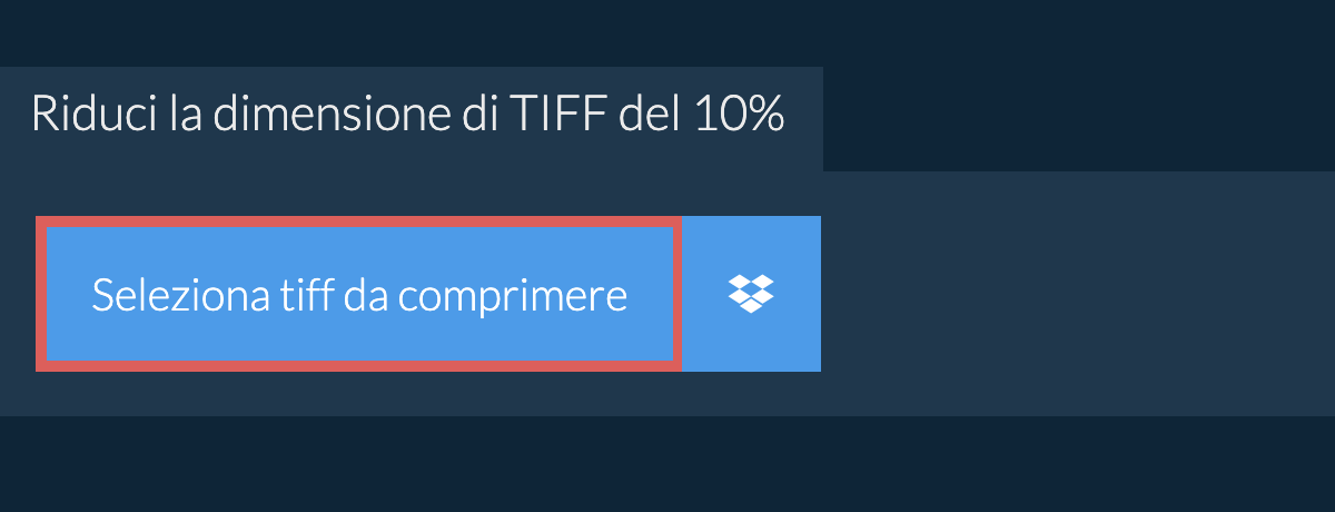 Riduci la dimensione di tiff del 10%