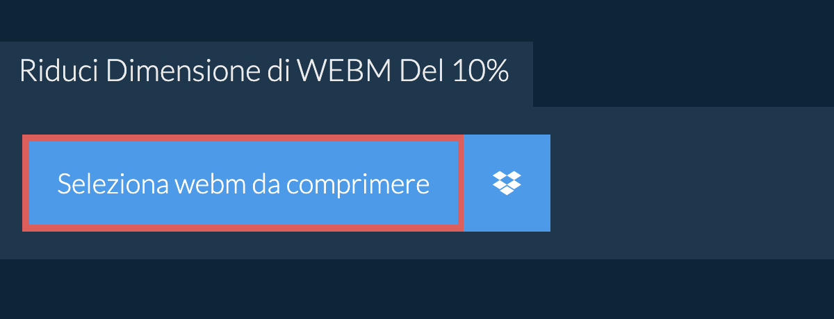 Riduci Dimensione di webm Del 10%