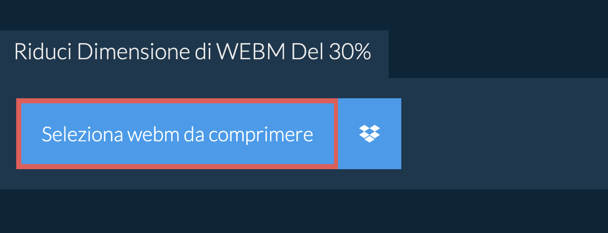 Riduci Dimensione di webm Del 30%