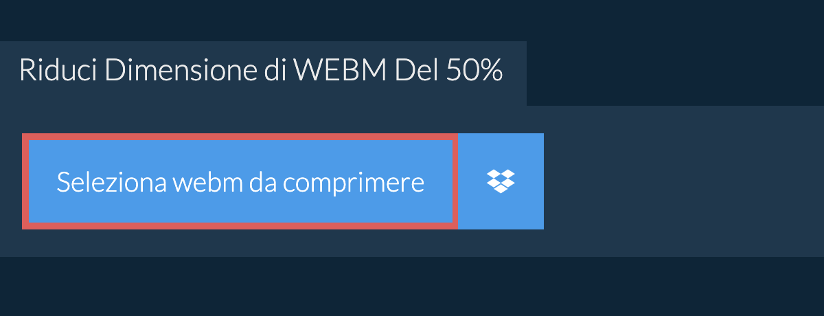 Riduci Dimensione di webm Del 50%