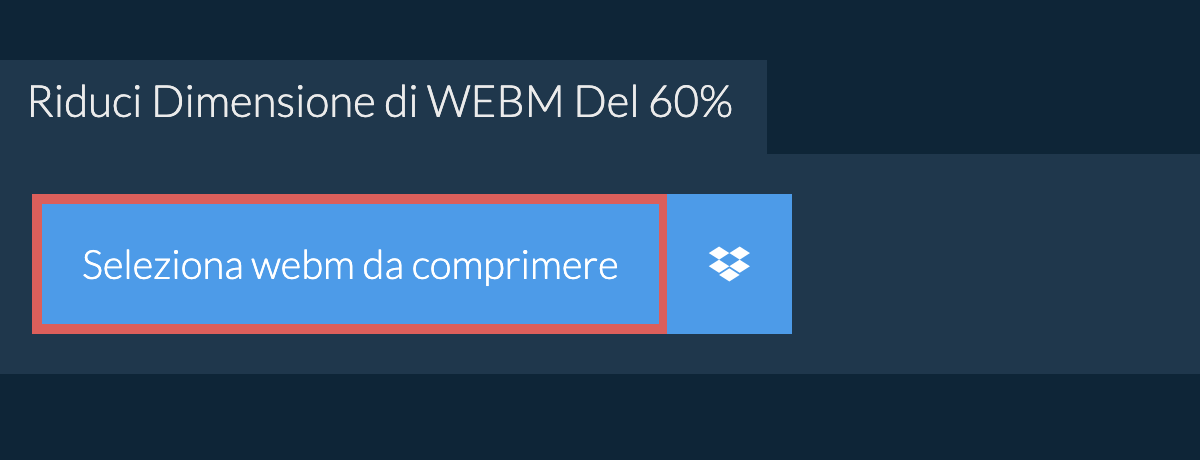 Riduci Dimensione di webm Del 60%