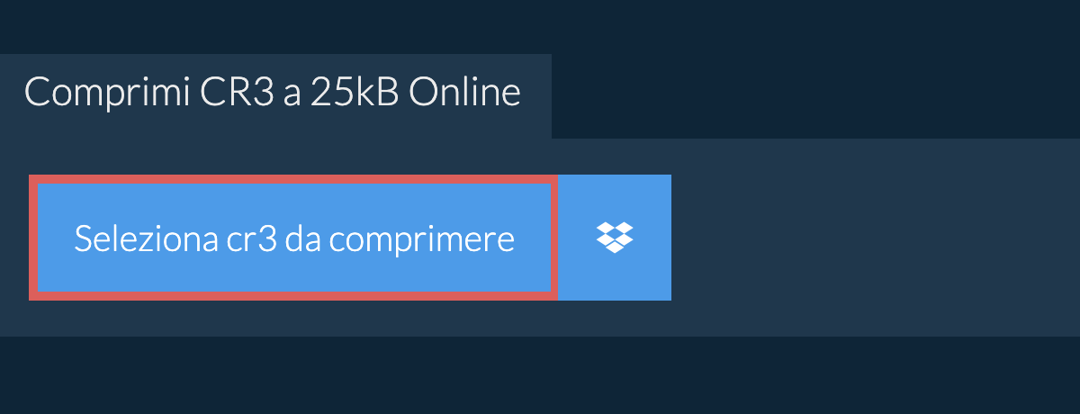 Comprimi cr3 a 25kB Online