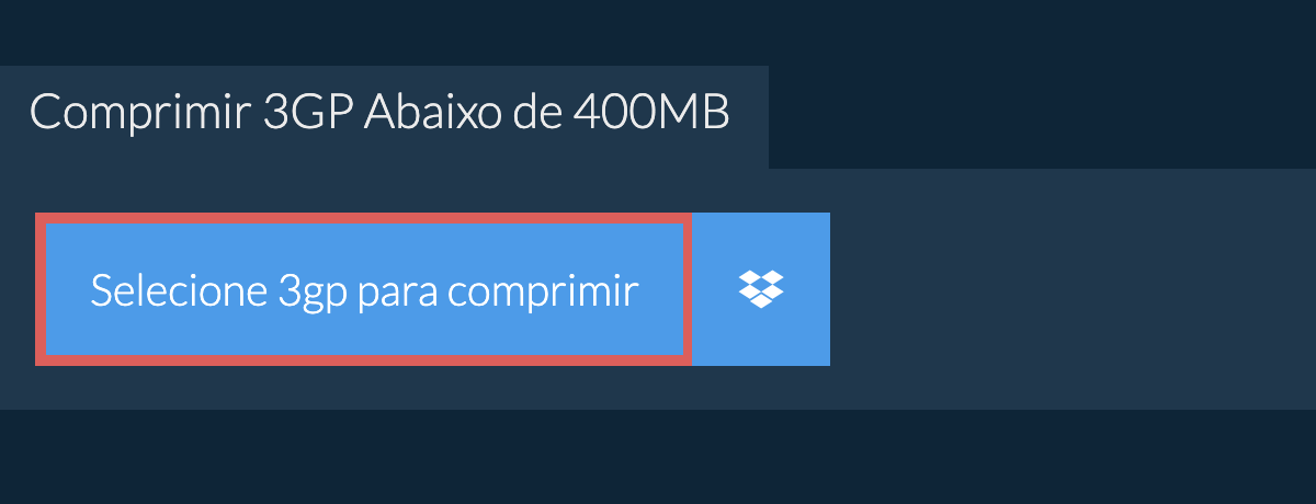 Comprimir 3gp Abaixo de 400MB