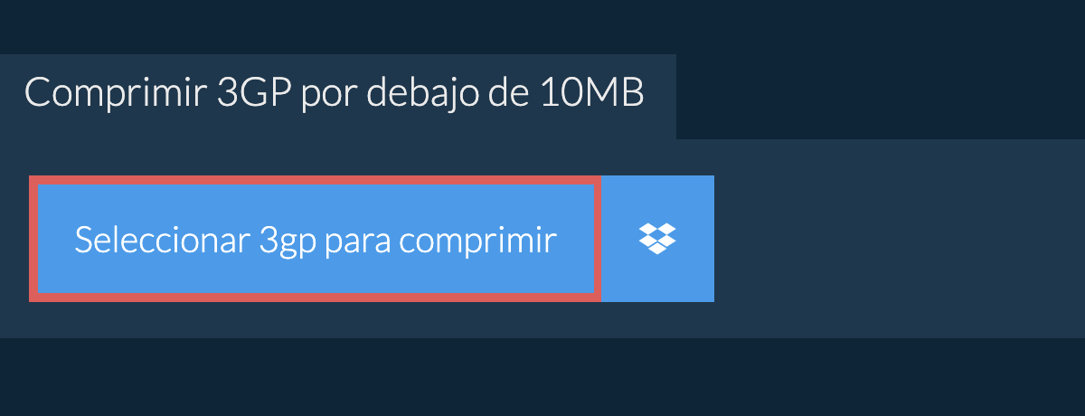 Comprimir 3gp por debajo de 10MB