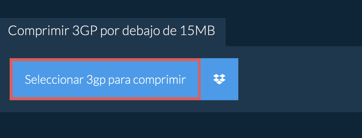 Comprimir 3gp por debajo de 15MB