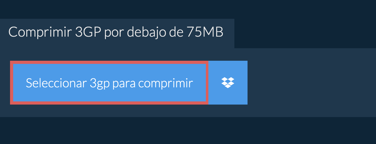 Comprimir 3gp por debajo de 75MB