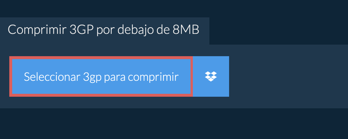 Comprimir 3gp por debajo de 8MB