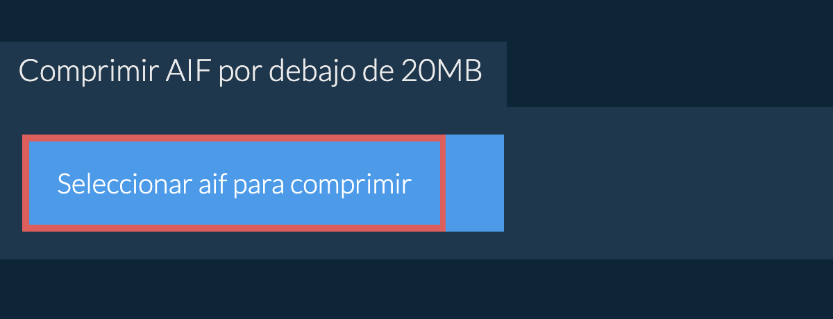 Comprimir aif por debajo de 20MB