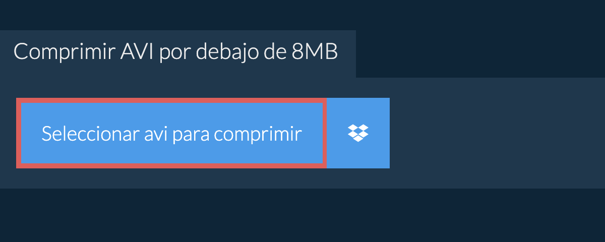 Comprimir avi por debajo de 8MB