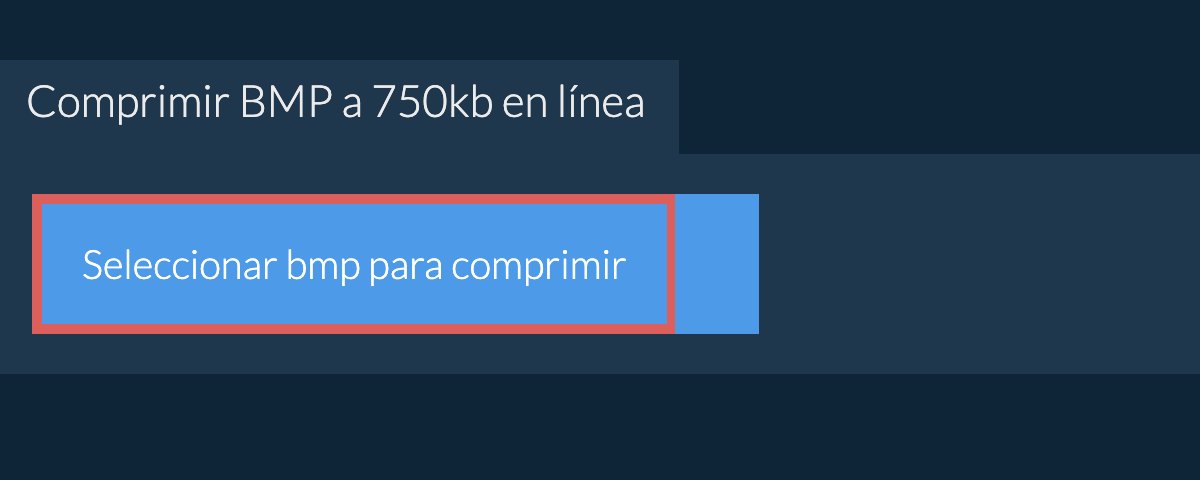 Comprimir bmp a 750kb en línea