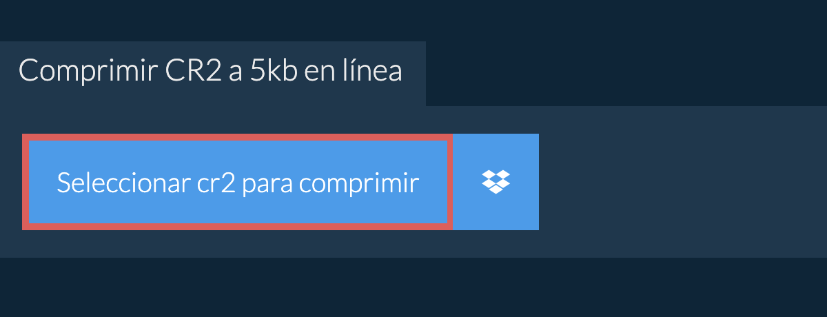 Comprimir cr2 a 5kb en línea