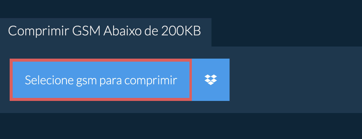 Comprimir gsm Abaixo de 200KB