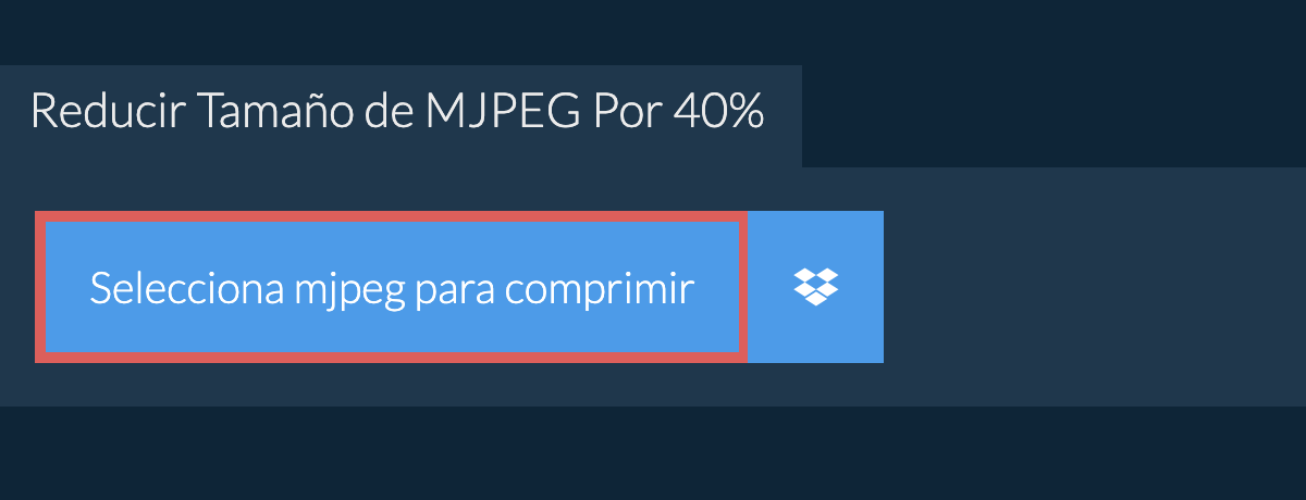 Reducir Tamaño de mjpeg Por 40%