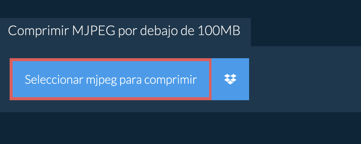 Comprimir mjpeg por debajo de 100MB