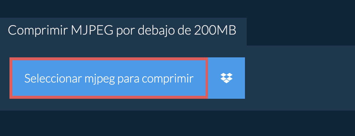 Comprimir mjpeg por debajo de 200MB