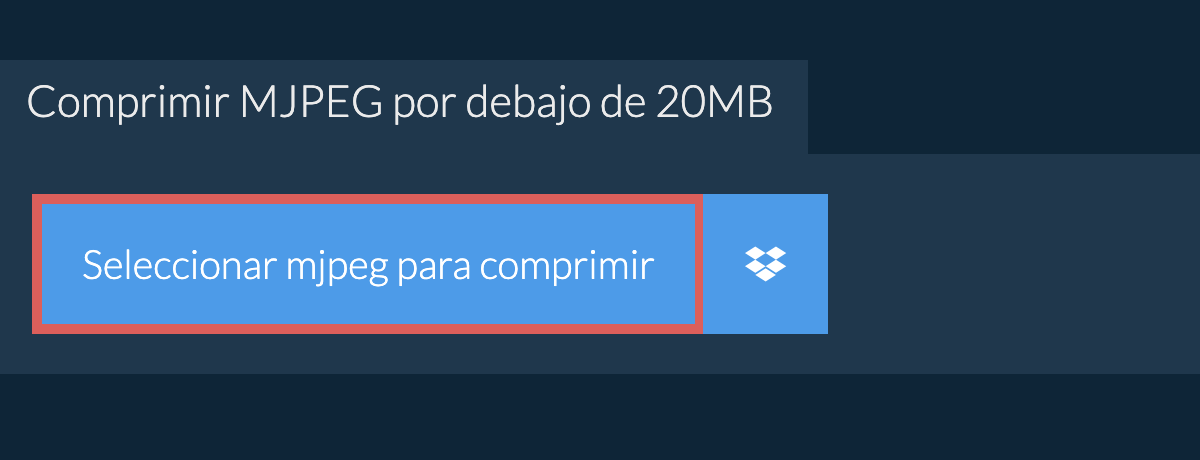 Comprimir mjpeg por debajo de 20MB