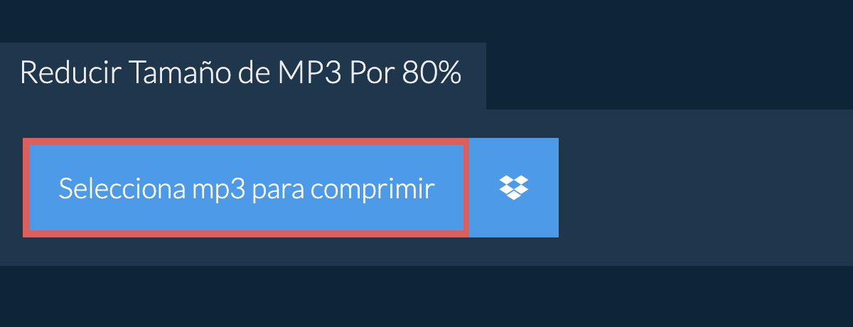 Reducir Tamaño de mp3 Por 80%