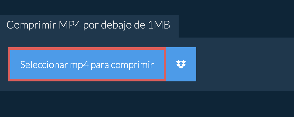 Comprimir mp4 por debajo de 1MB