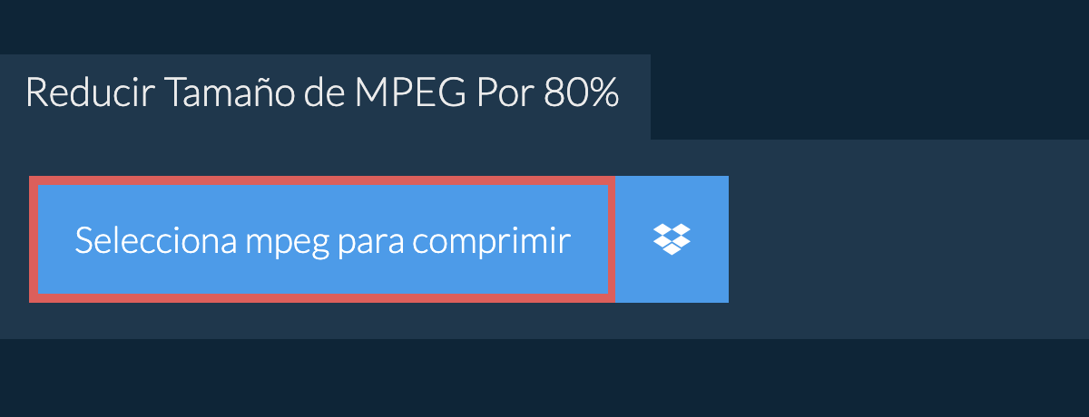 Reducir Tamaño de mpeg Por 80%