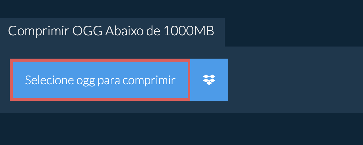 Comprimir ogg Abaixo de 1000MB