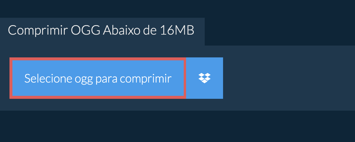 Comprimir ogg Abaixo de 16MB