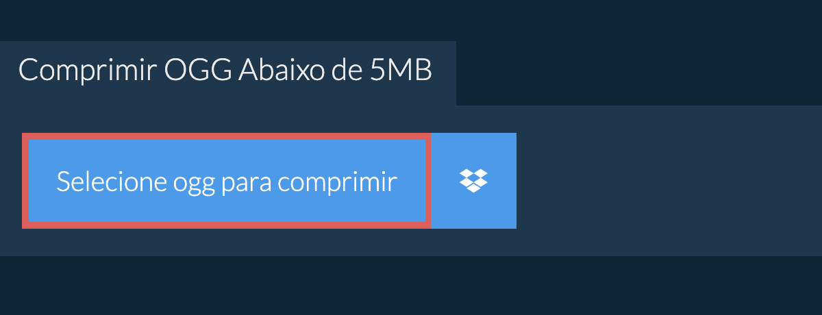 Comprimir ogg Abaixo de 5MB