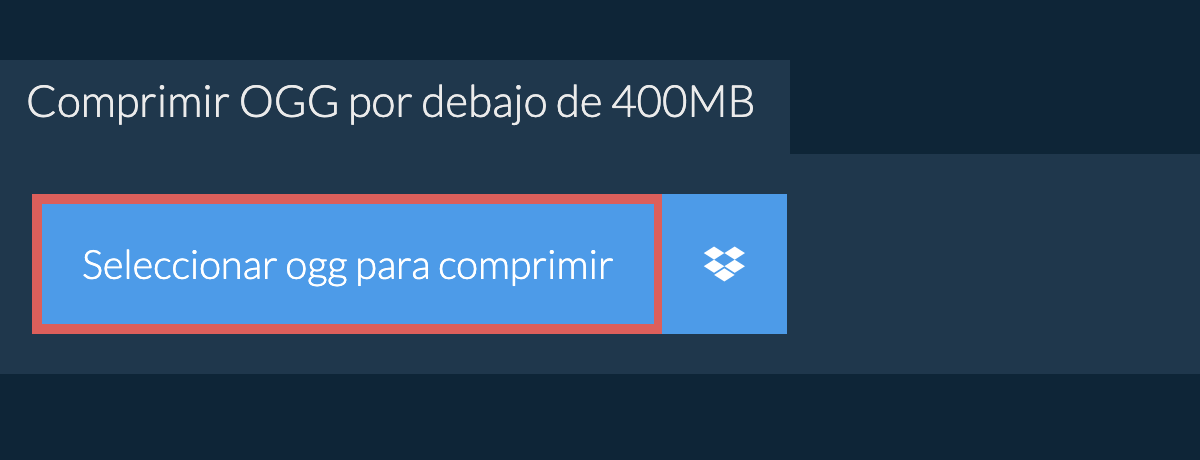 Comprimir ogg por debajo de 400MB