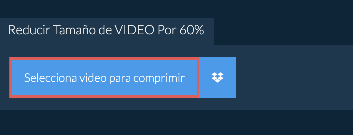Reducir Tamaño de video Por 60%