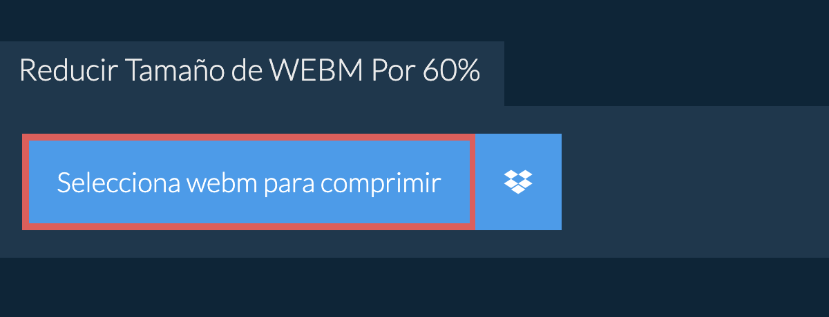 Reducir Tamaño de webm Por 60%