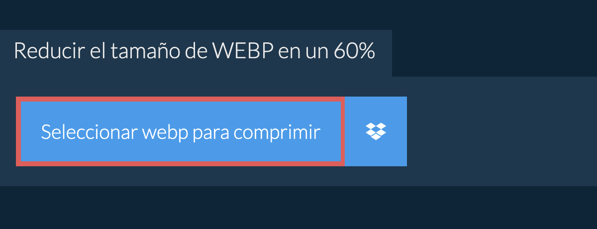 Reducir el tamaño de webp en un 60%