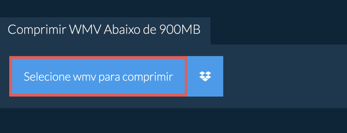 Comprimir wmv Abaixo de 900MB
